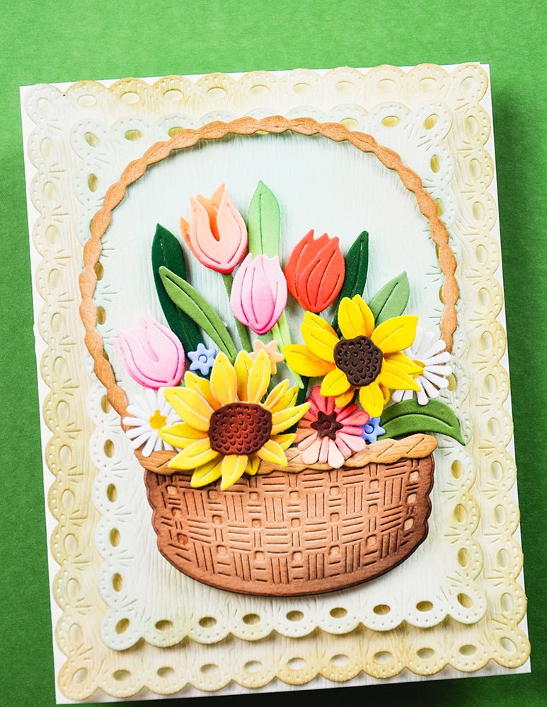 Memory Box 94888 Flower Basket Bouquet craft die