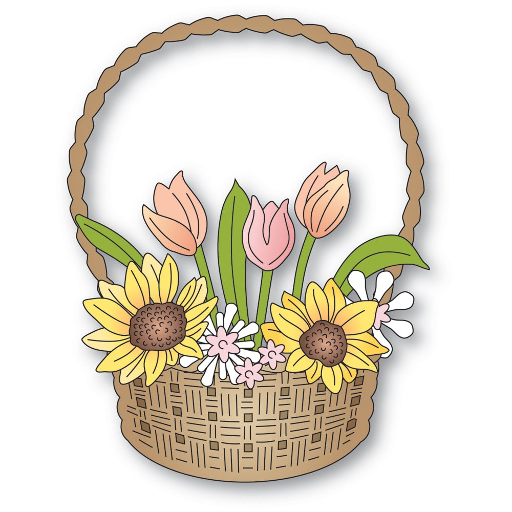 Memory Box 94888 Flower Basket Bouquet craft die