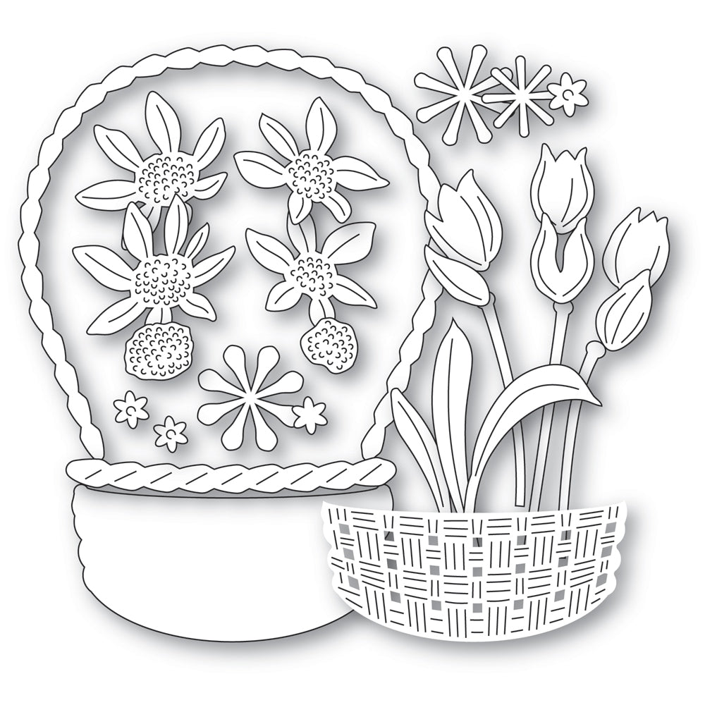 Memory Box 94888 Flower Basket Bouquet craft die