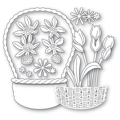 Memory Box 94888 Flower Basket Bouquet craft die