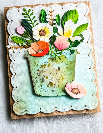 Memory Box 94889 Garden Pail Bouquet Craft Die