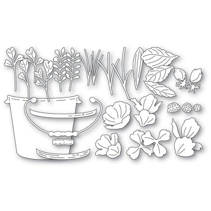 Memory Box 94889 Garden Pail Bouquet Craft Die