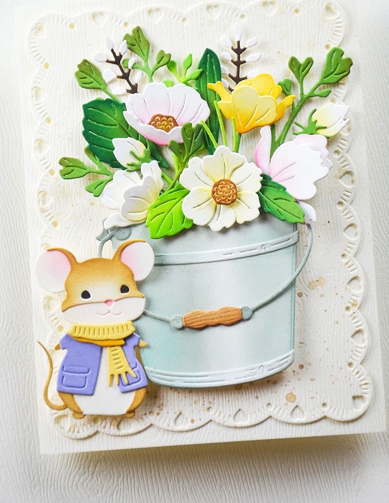 Memory Box 94889 Garden Pail Bouquet Craft Die
