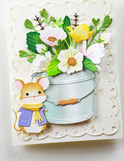 Memory Box 94889 Garden Pail Bouquet Craft Die