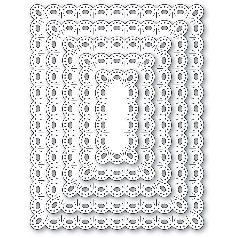 Memory Box 94904 Oval Eyelet Rectangle Frames craft die