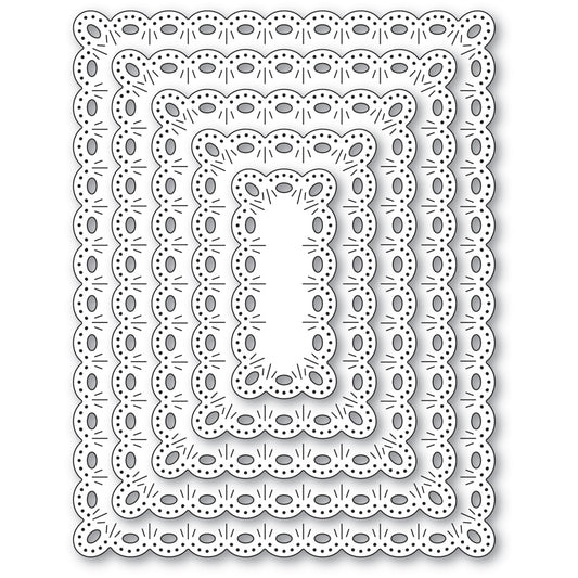 Memory Box 94904 Oval Eyelet Rectangle Frames craft die