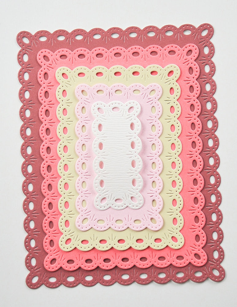 Memory Box 94904 Oval Eyelet Rectangle Frames craft die