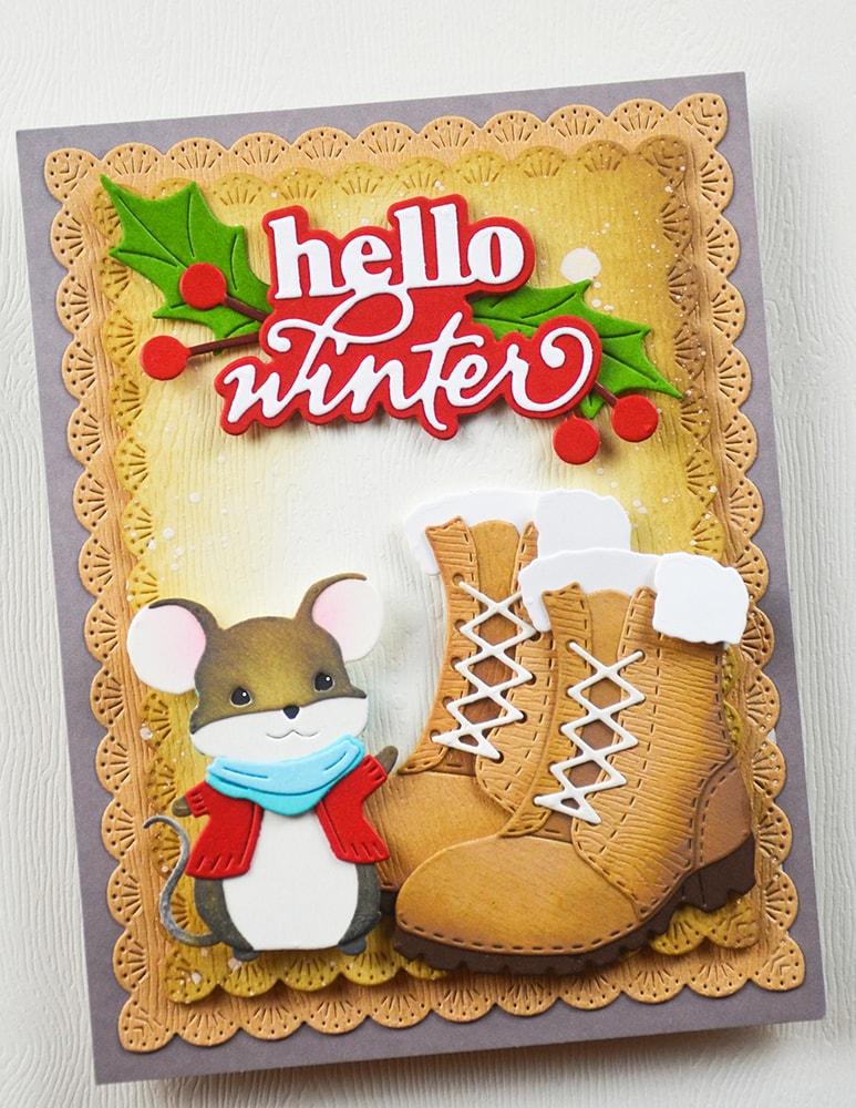 Memory Box 94929 Hello Winter Stylish Script Craft Die