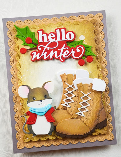 Memory Box 94929 Hello Winter Stylish Script Craft Die
