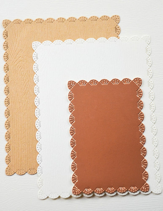 Memory Box 94907 Fan Stitch Scalloped Frames Craft Die