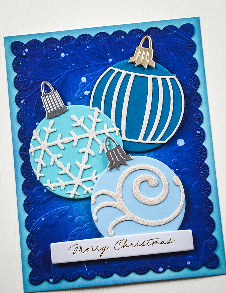 Memory Box ST034 Merry Christmas Foil Greetings Large White Tabs