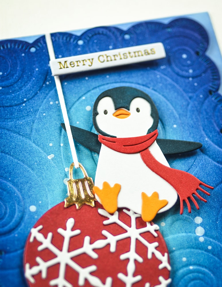 Memory Box ST026 Merry Christmas Foil Greetings White Tabs