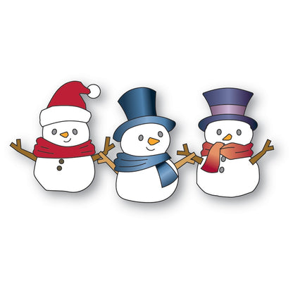 Memory Box 94918 Stylish Snowmen Trio Craft Die