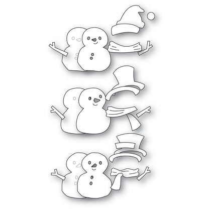 Memory Box 94918 Stylish Snowmen Trio Craft Die