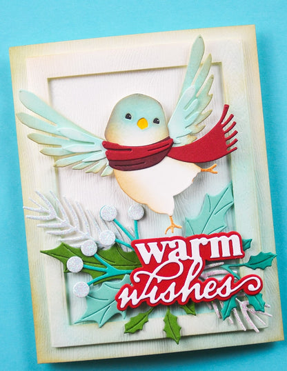 Memory Box 94930 Warm Wishes Stylish Script Craft Die