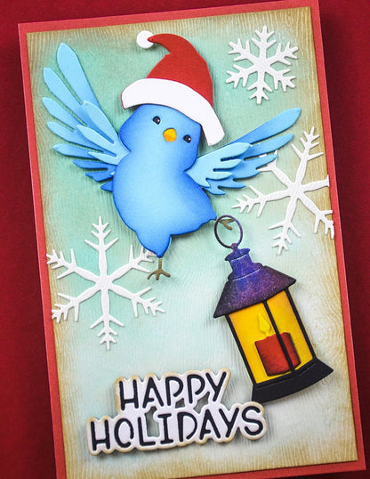 Memory Box 94927 Happy Holidays Marker Script Craft Die