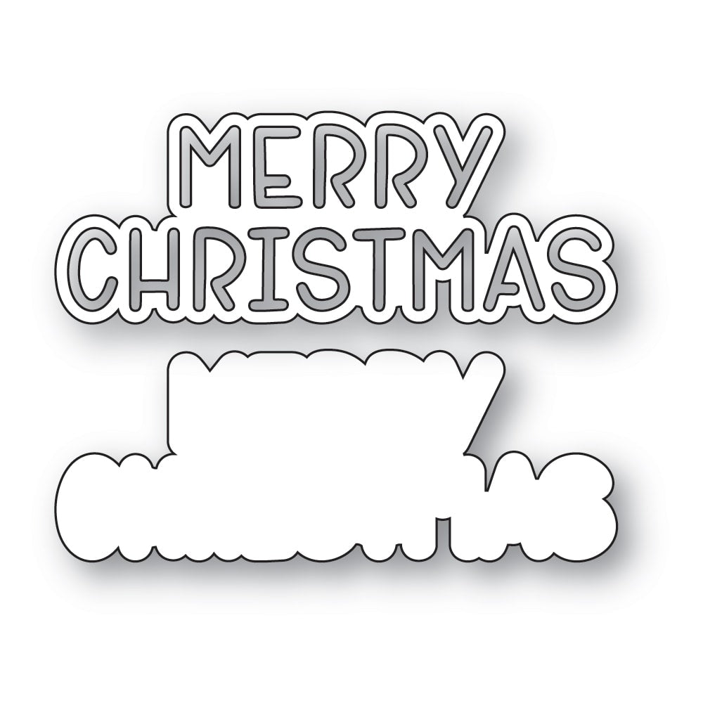 Memory Box 94921 Merry Christmas Marker Script Craft Die