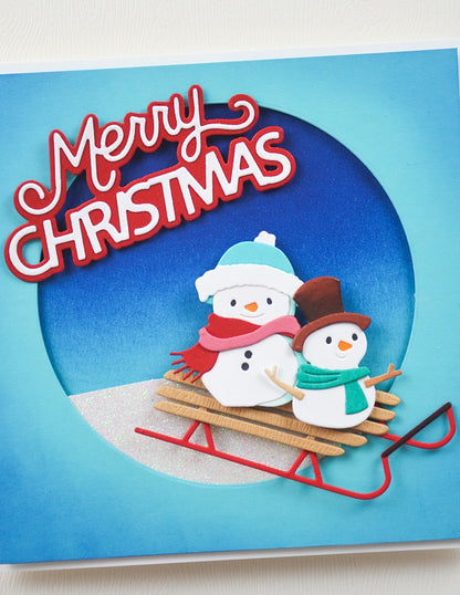 Memory Box 94922 Merry Christmas Celebration Script Craft Die