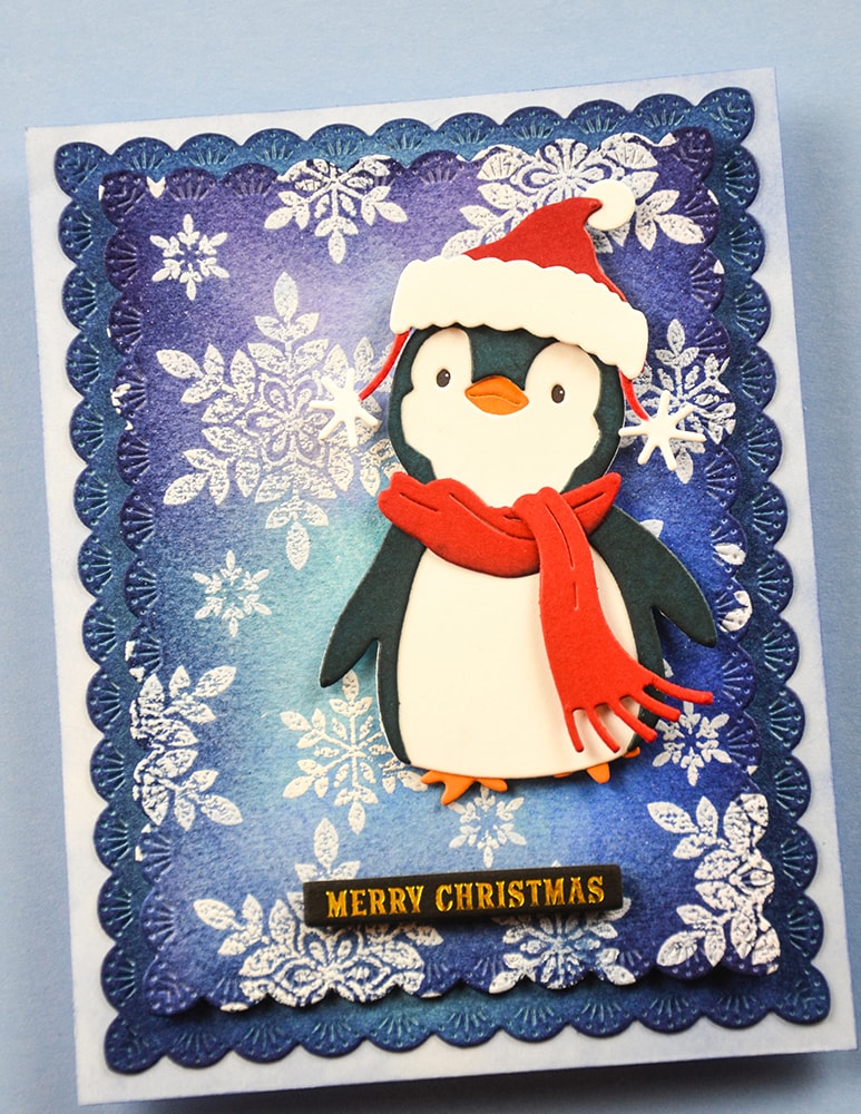 Memory Box ST027 Merry Christmas Foil Greetings Black Tabs