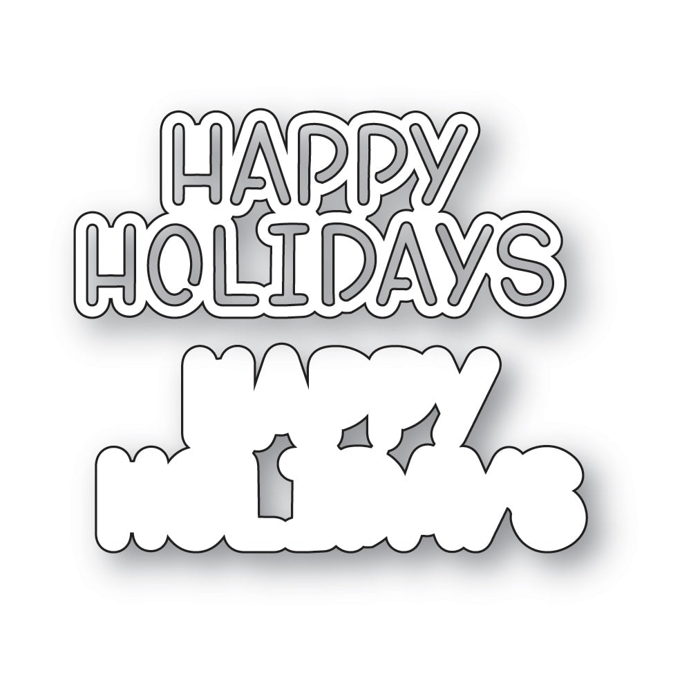 Memory Box 94927 Happy Holidays Marker Script Craft Die