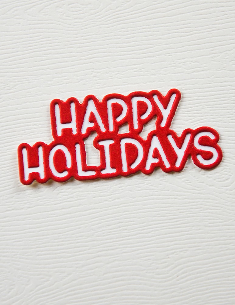 Memory Box 94927 Happy Holidays Marker Script Craft Die