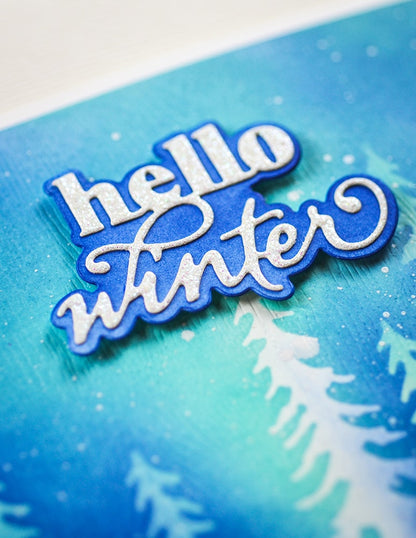 Memory Box 94929 Hello Winter Stylish Script Craft Die