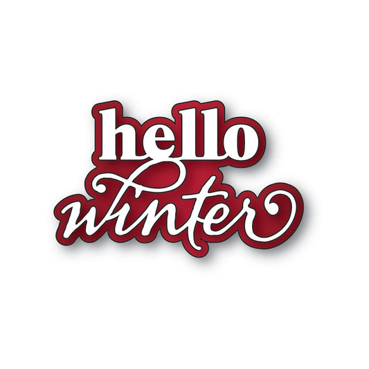 Memory Box 94929 Hello Winter Stylish Script Craft Die
