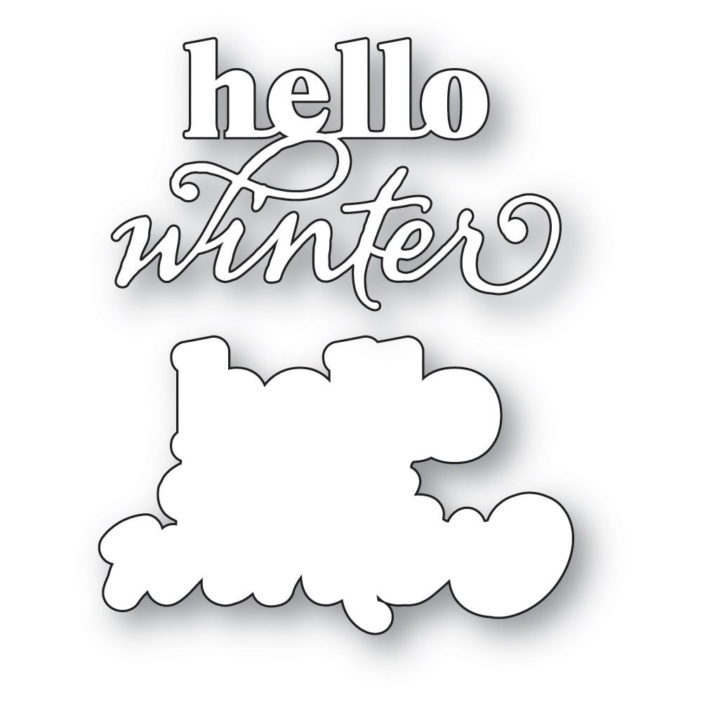 Memory Box 94929 Hello Winter Stylish Script Craft Die