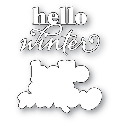 Memory Box 94929 Hello Winter Stylish Script Craft Die