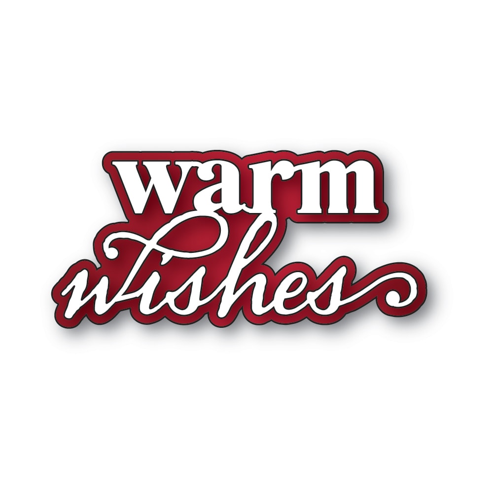 Memory Box 94930 Warm Wishes Stylish Script Craft Die