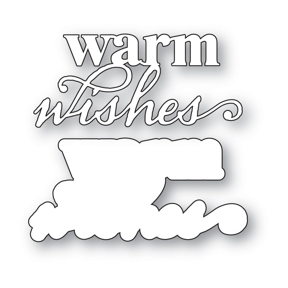 Memory Box 94930 Warm Wishes Stylish Script Craft Die