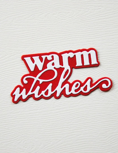Memory Box 94930 Warm Wishes Stylish Script Craft Die