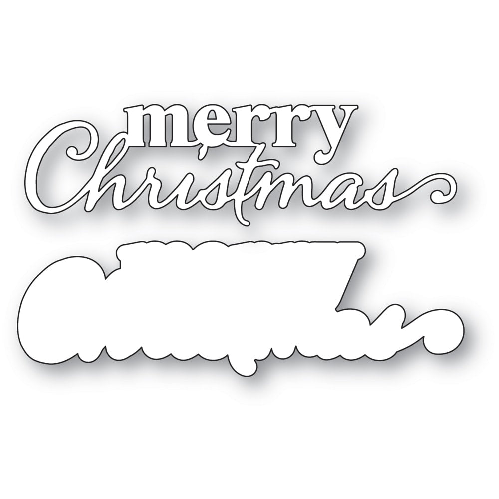 Memory Box 94936 Merry Christmas Stylish Script Craft Die