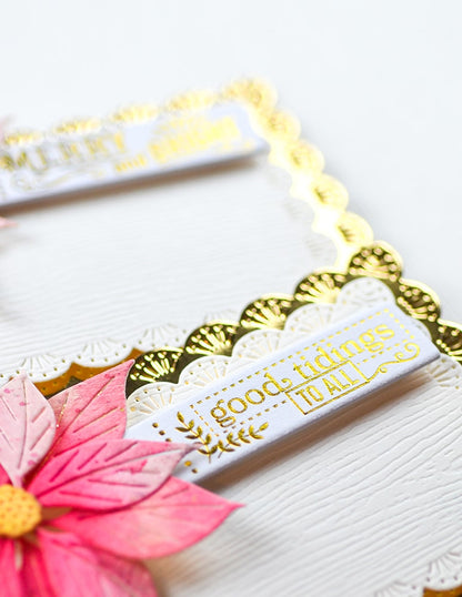 Memory Box ST036 Christmas Magic Labels White Foil Tabs