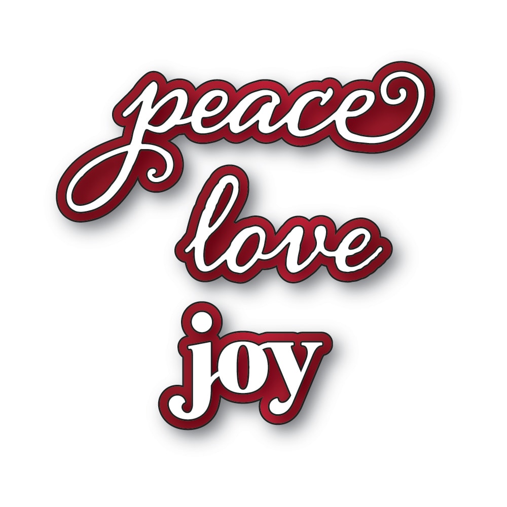 Memory Box 94938 Peace Love Joy Stylish Script Craft Die