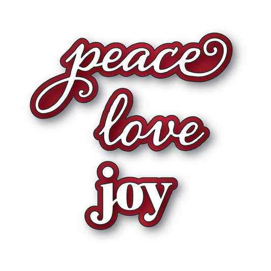 Memory Box 94938 Peace Love Joy Stylish Script Craft Die