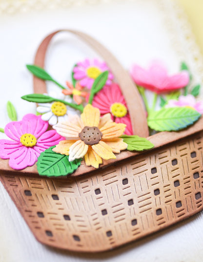 Memory Box 94941 Woven Flower Basket Craft Die
