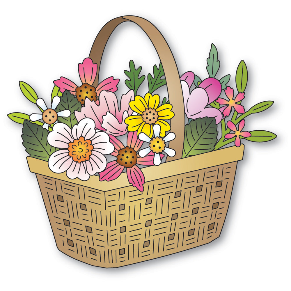 Memory Box 94941 Woven Flower Basket Craft Die