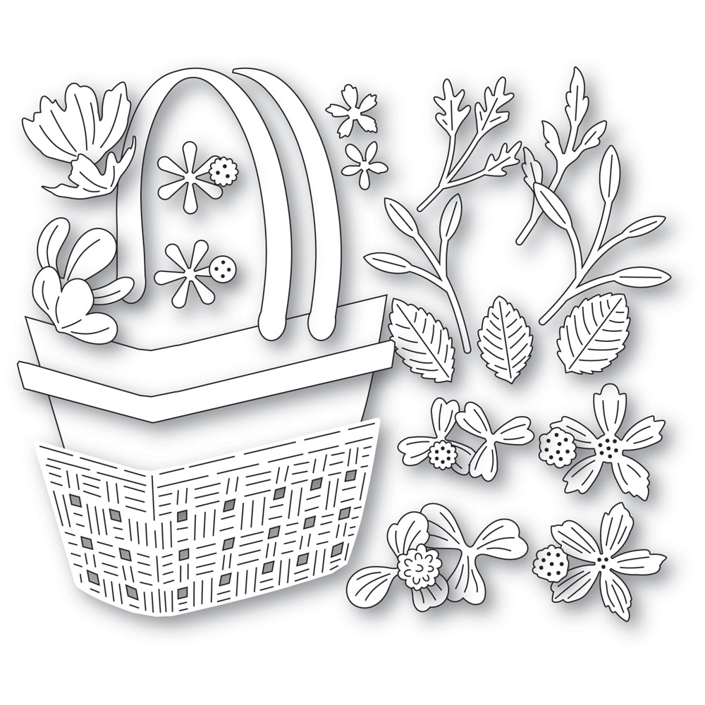 Memory Box 94941 Woven Flower Basket Craft Die