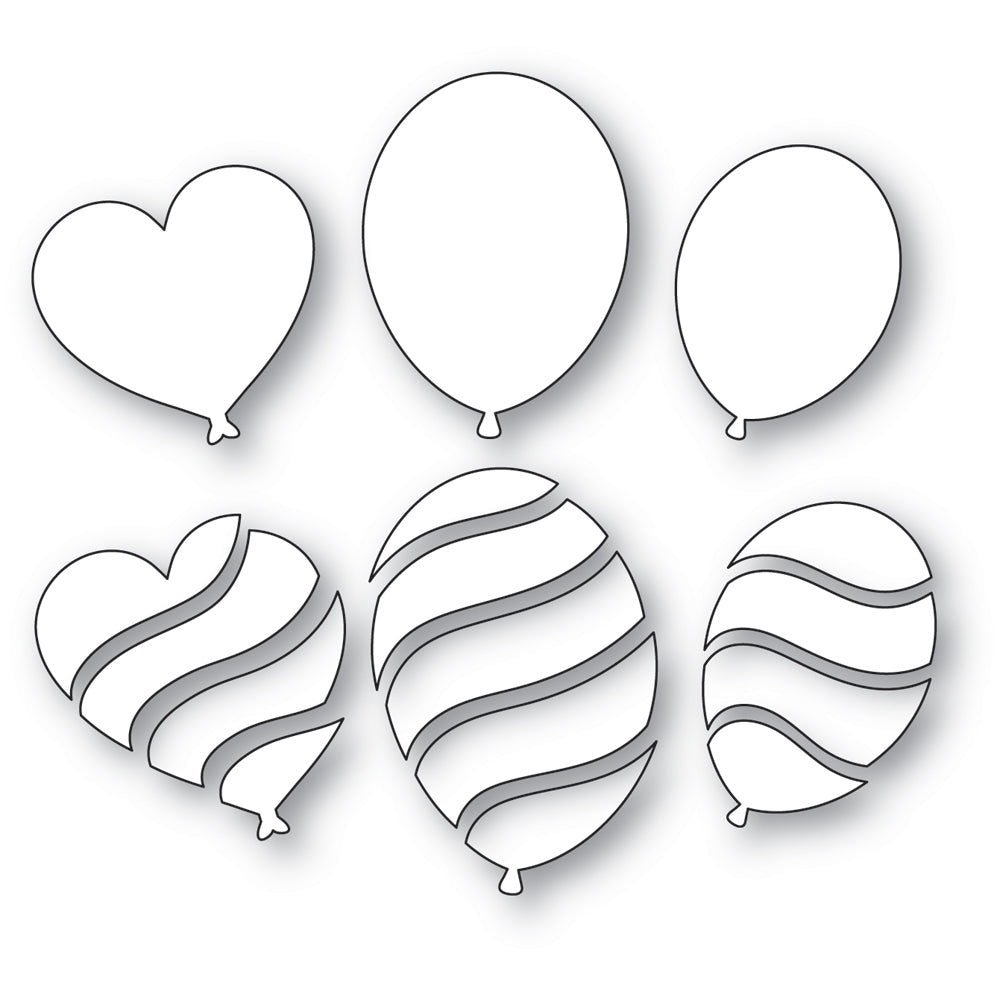 Memory Box 94952 Wavy Balloons Craft Die