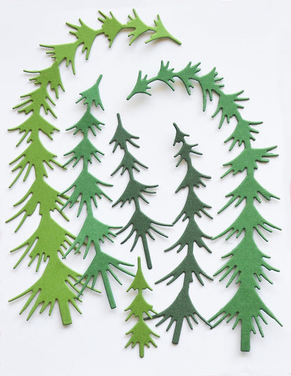 Memory Box 94975 Gathered Evergreens Craft Die