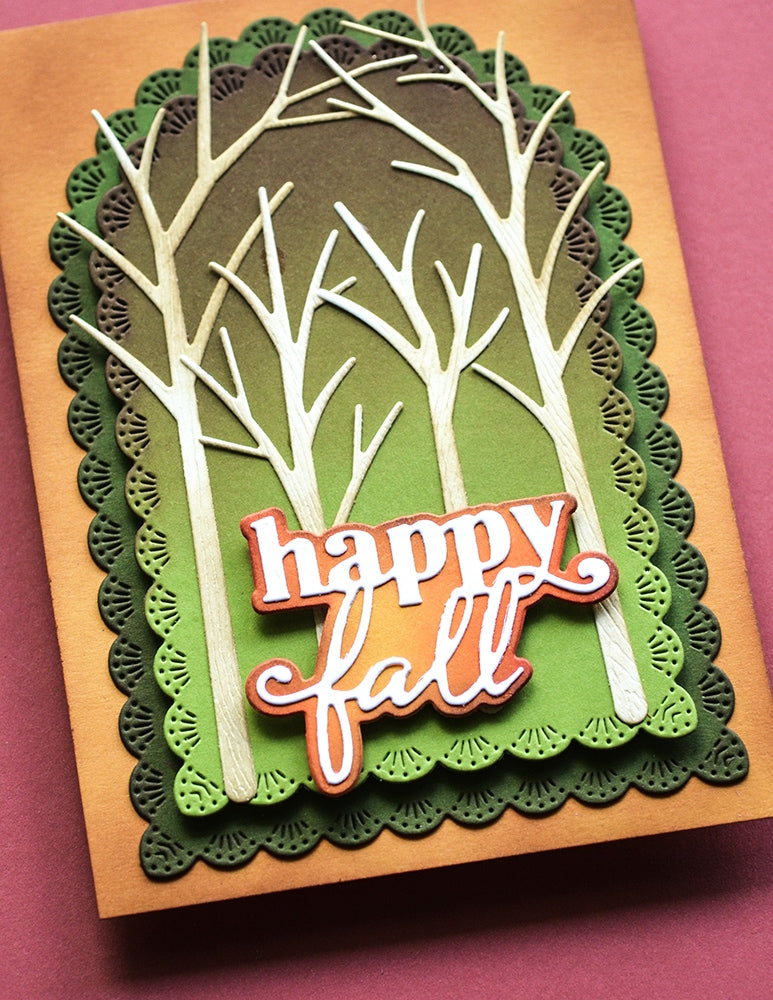 Memory Box 94985 Happy Fall Stylish Script Craft Die