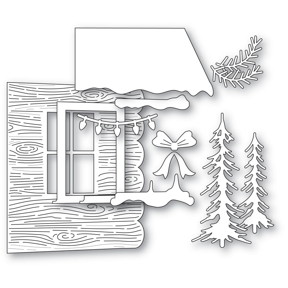 Memory Box 94986 Log Cabin Scene Craft Die