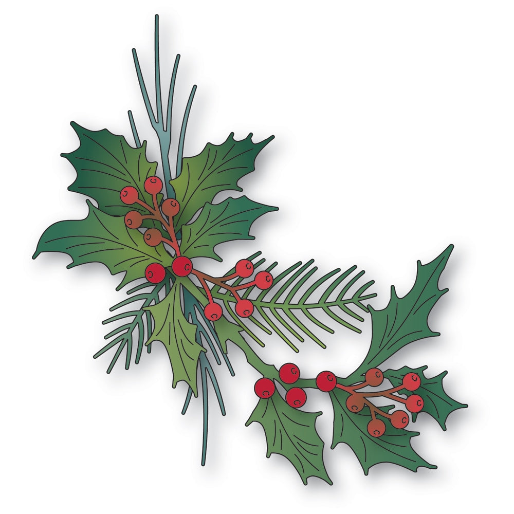 Memory Box 94988 Evergreen Holly Bundle Craft Die