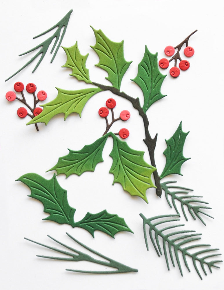 Memory Box 94988 Evergreen Holly Bundle Craft Die