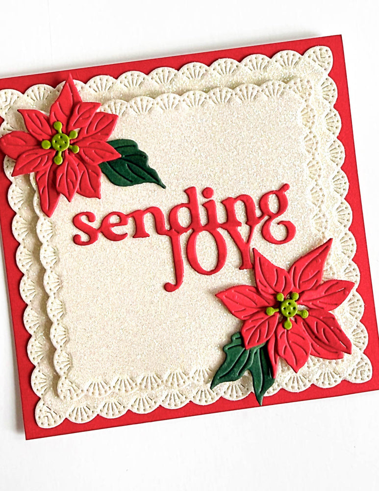 Memory Box 94999 Sending Joy Timeless Script Craft Die
