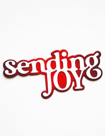 Memory Box 94999 Sending Joy Timeless Script Craft Die