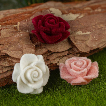 Flocked Mini Rose Blooms