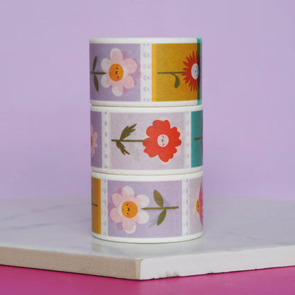 Flower Postage Stamp Washi Tape