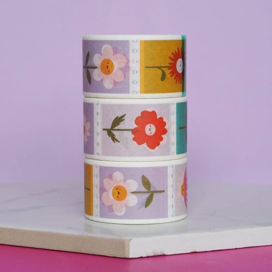 Flower Postage Stamp Washi Tape